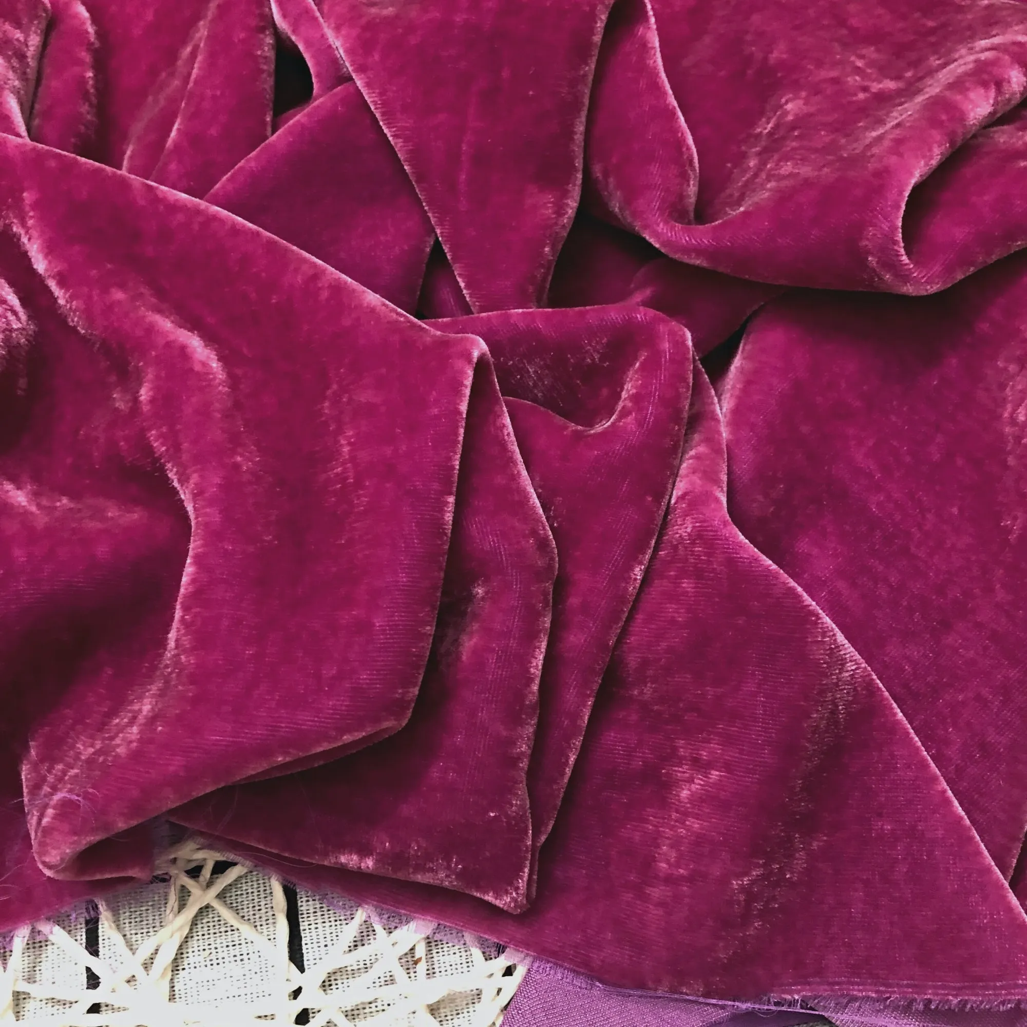 100% Pure Mulberry Silk Velvet Fabric - Luxury Silk Velvet - Silk for sewing - Pink Silk Velvet