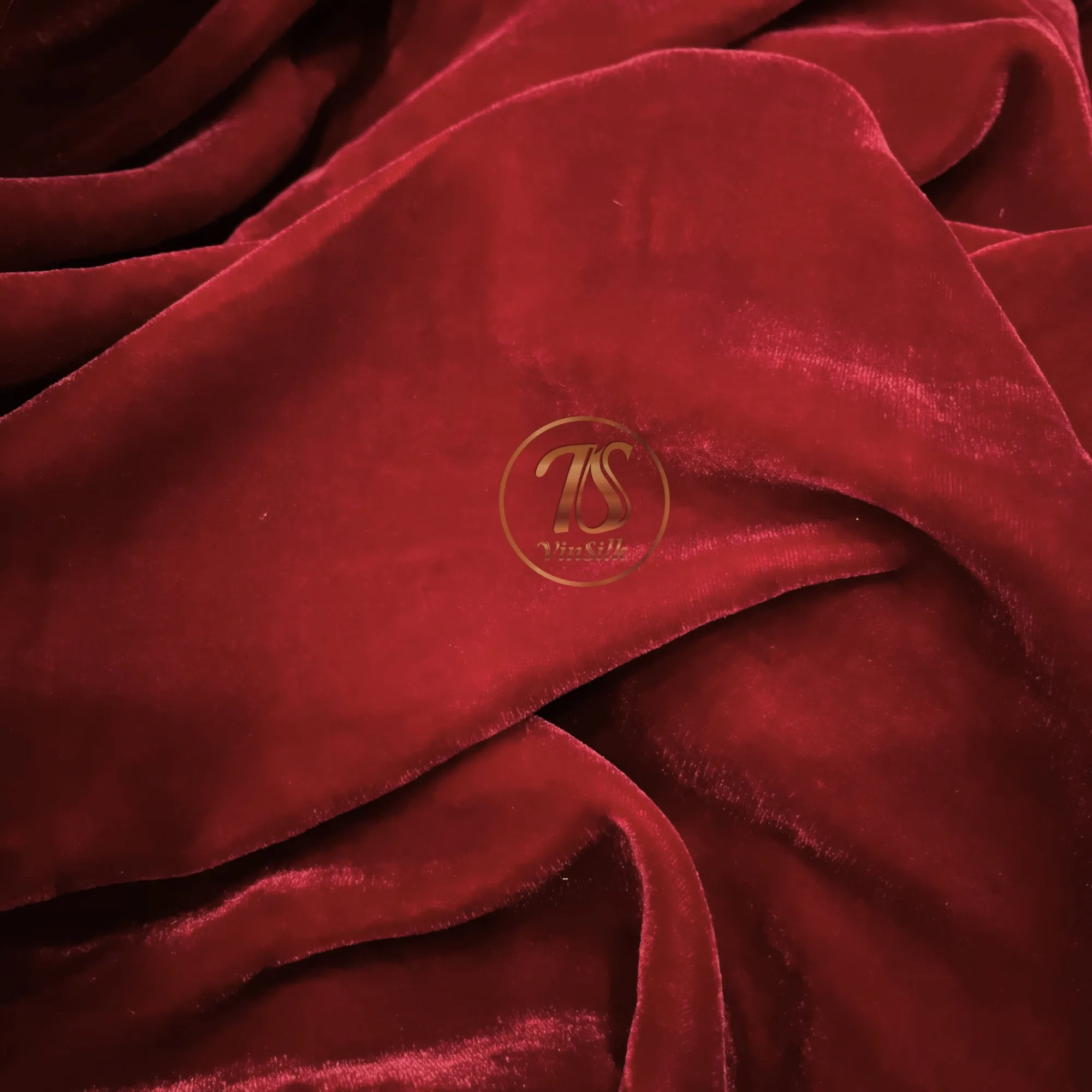100% Pure Mulberry Silk Velvet Fabric - Luxury Silk Velvet - Silk for sewing - Red Silk Velvet