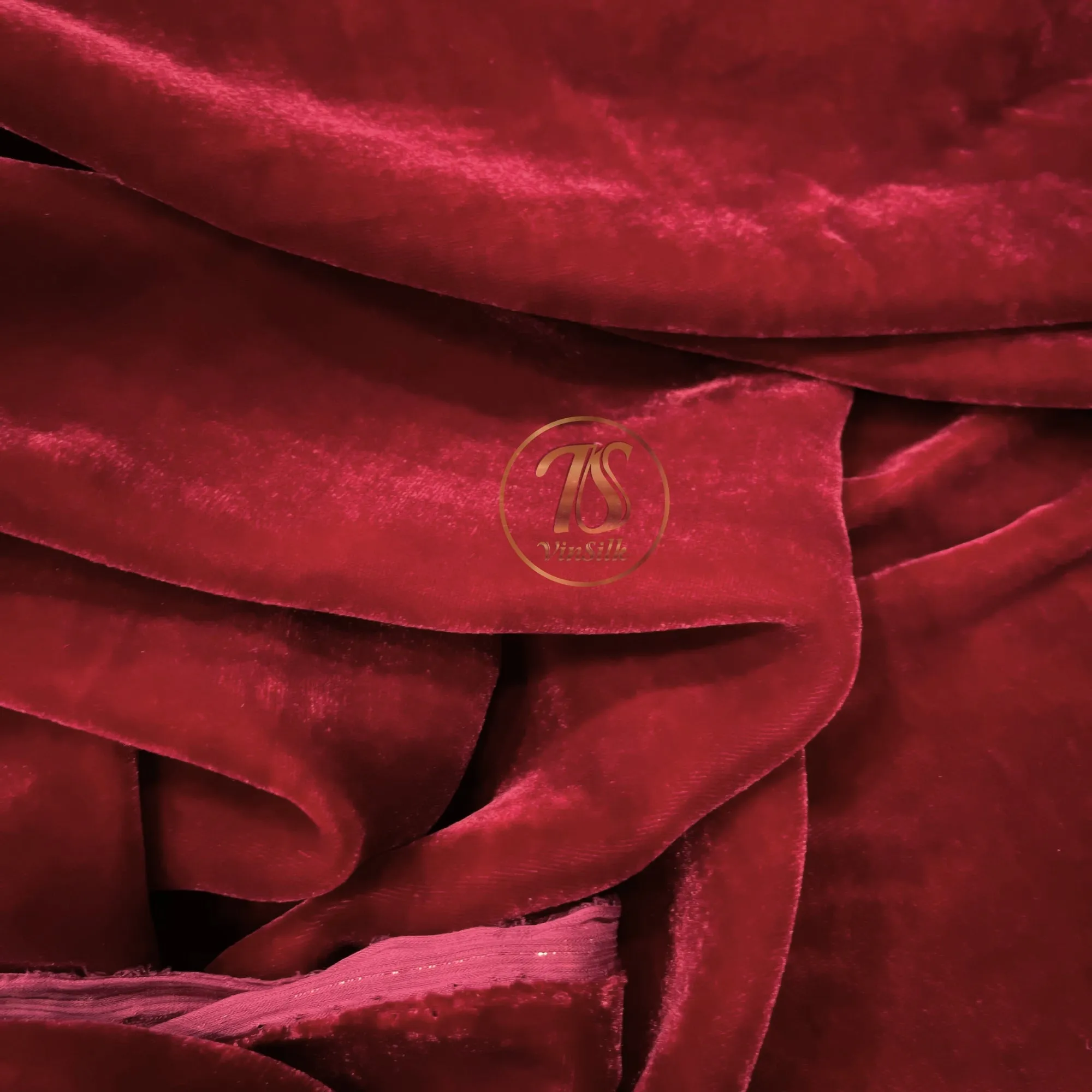 100% Pure Mulberry Silk Velvet Fabric - Luxury Silk Velvet - Silk for sewing - Red Silk Velvet