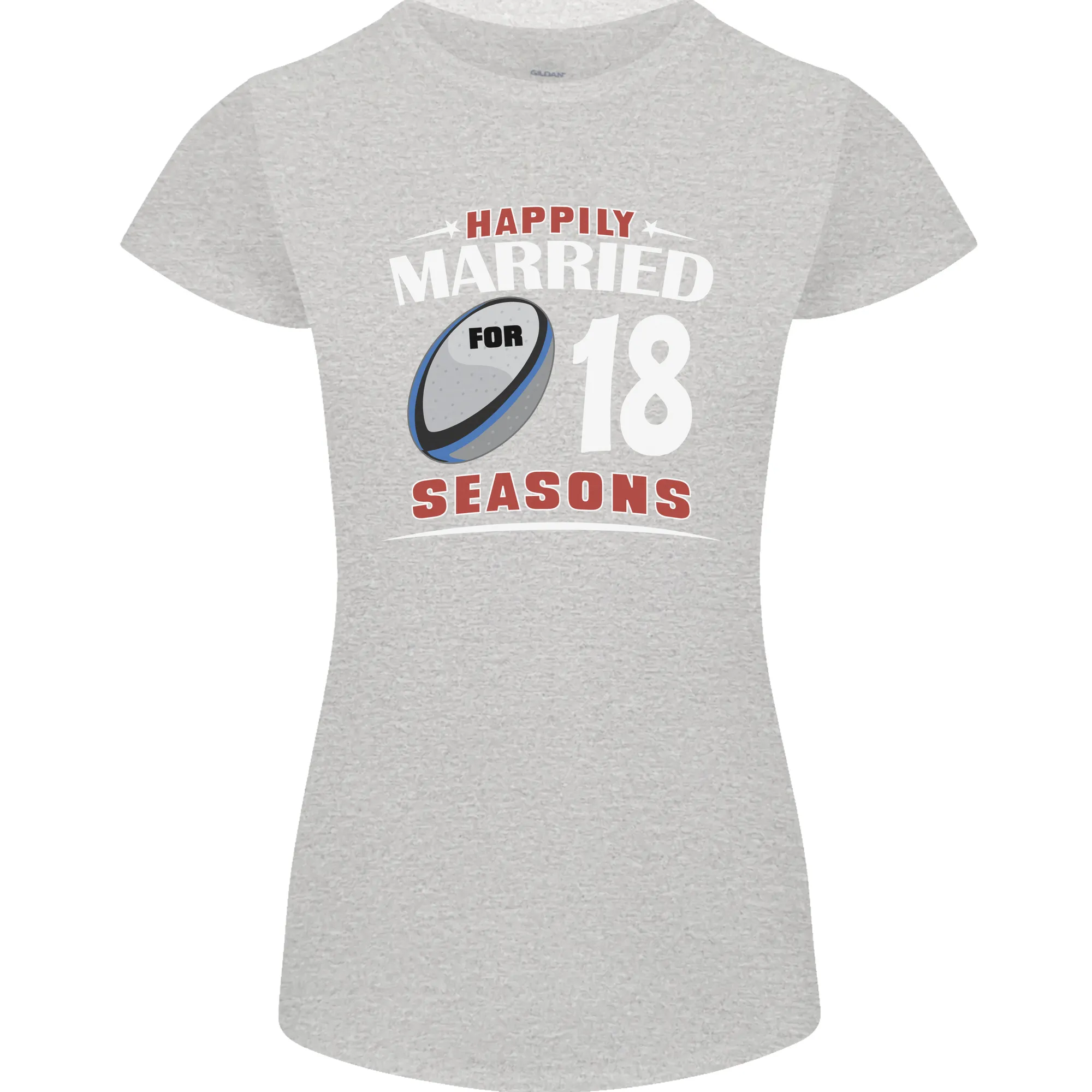 18 Year Wedding Anniversary 18th Rugby Womens Petite Cut T-Shirt