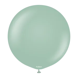 24 inch Kalisan Retro Winter Green Latex Balloons 2ct