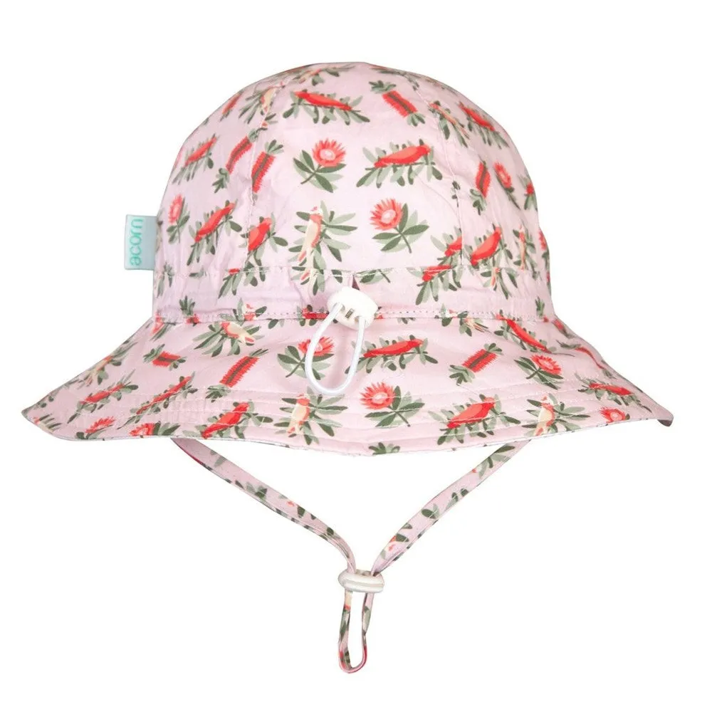 Acorn Kids: Wide Brim Sunhat Banksia Pink Green