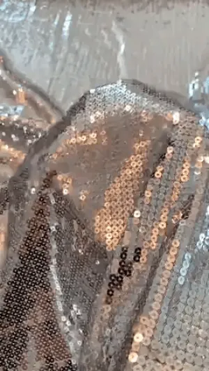 All-Over Sequins on Tulle - Silver