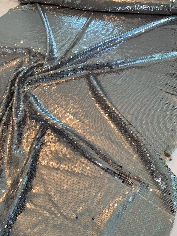 All-Over Sequins on Tulle - Silver