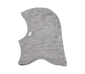Balaclava, Wool Rib Hat - Grey Melange