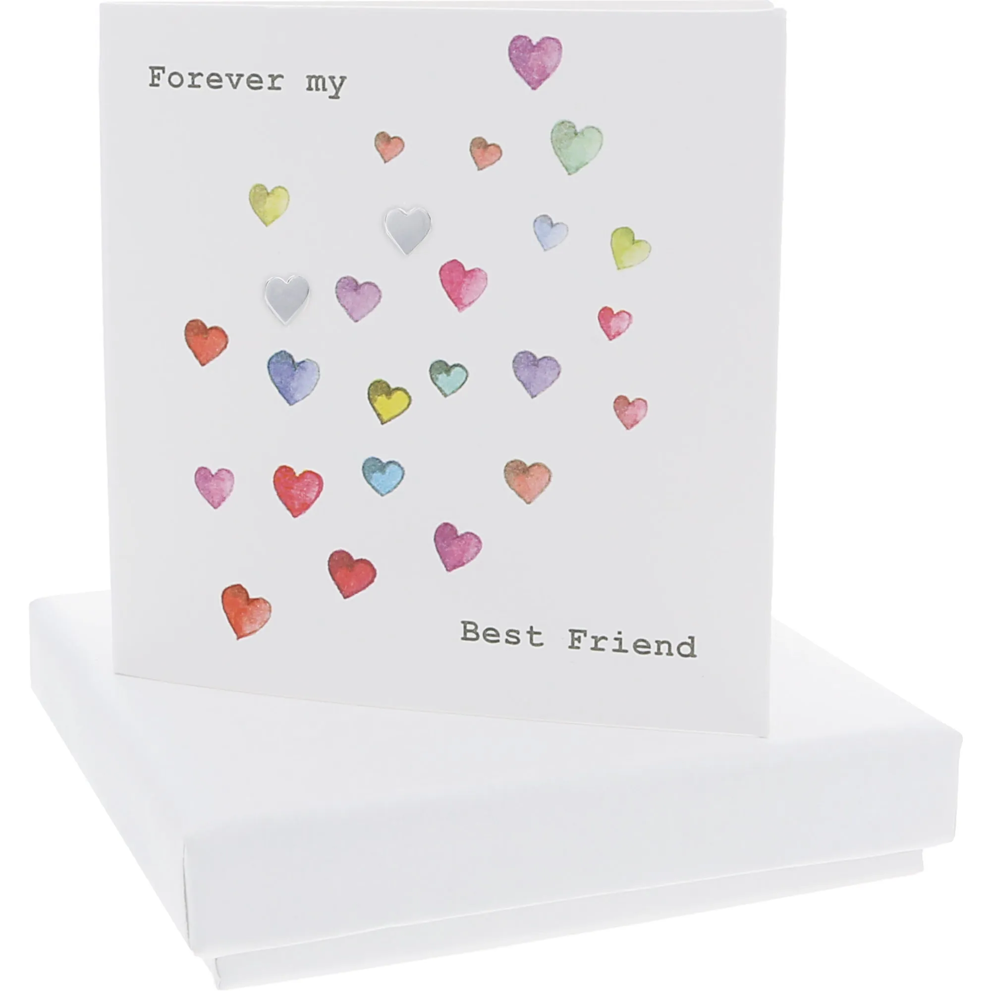 Best Friend 7mm Sterling Silver Heart Stud Earrings