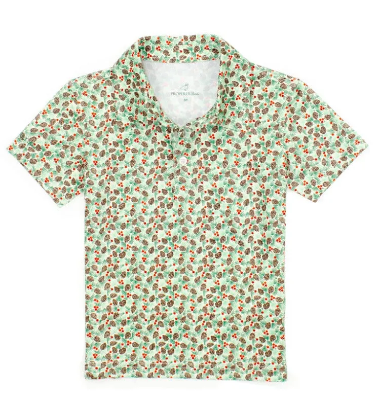 Boys Inlet Polo Winter Pine || Properly Tied