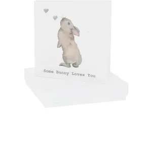 Bunny Loves You 7mm Sterling Silver Heart Stud Earrings