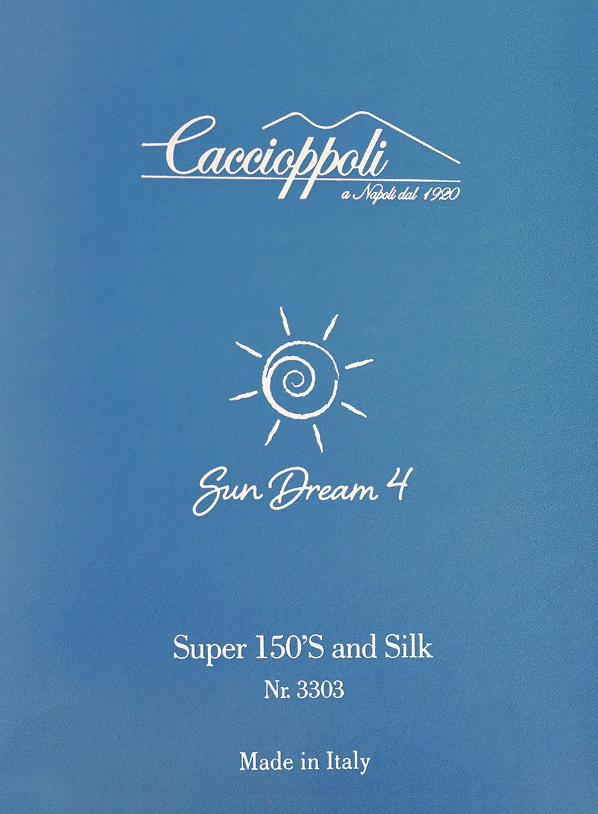 Caccioppoli Sun Dream Omiro Royal Blue Wool Silk Suit