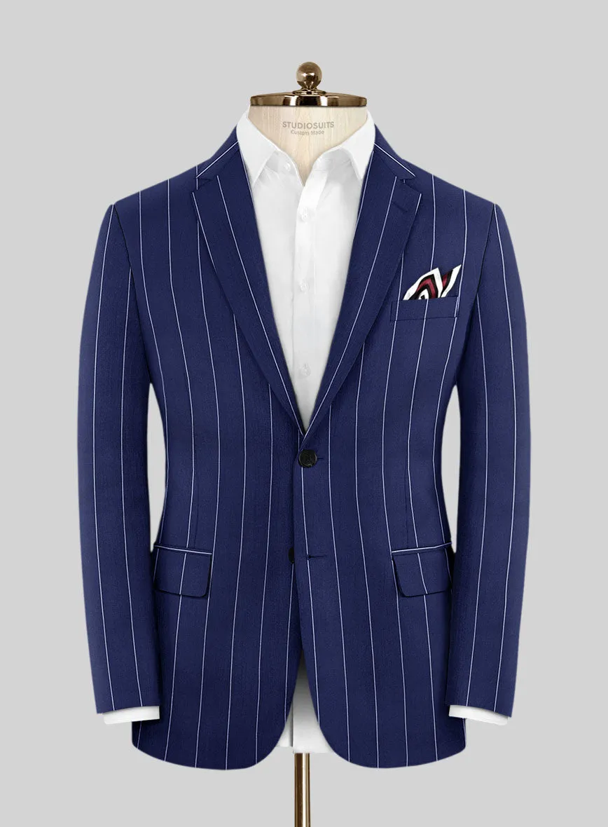Caccioppoli Sun Dream Omiro Royal Blue Wool Silk Suit