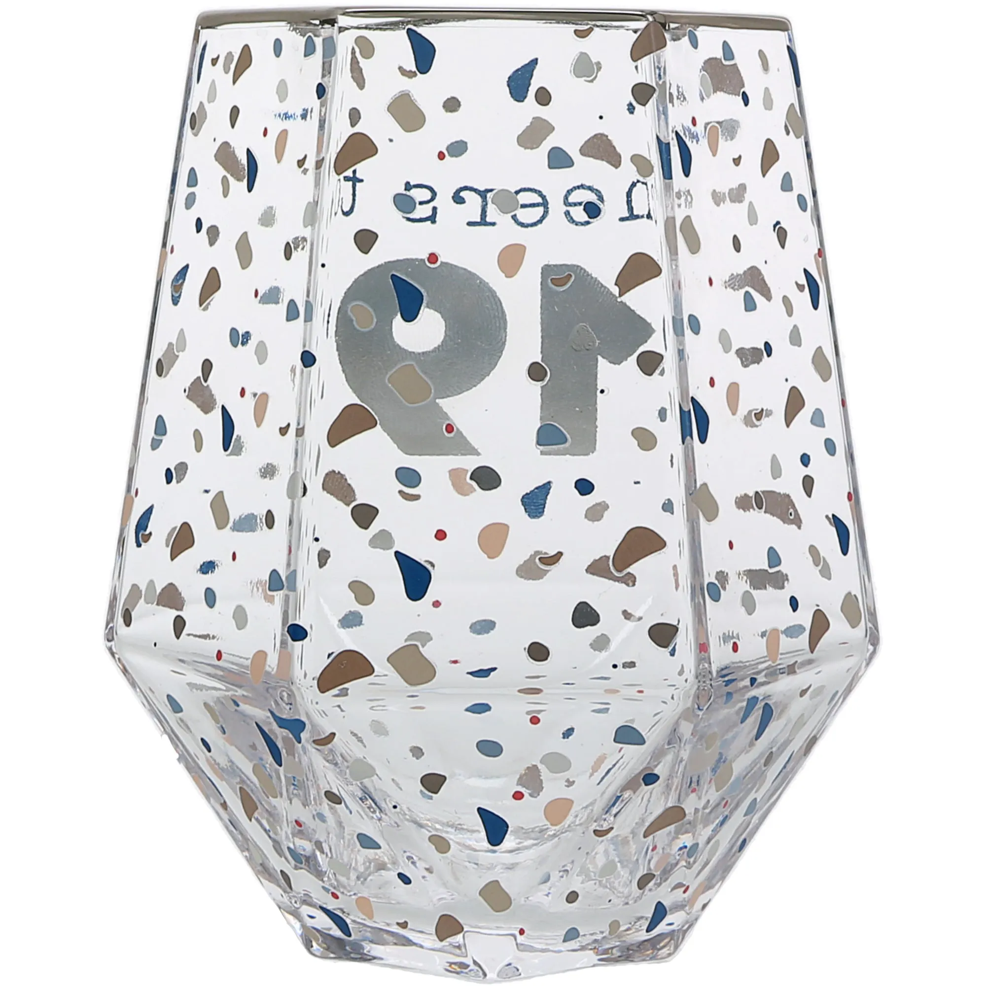 Cheers to 19 16 oz Geometric Glass
