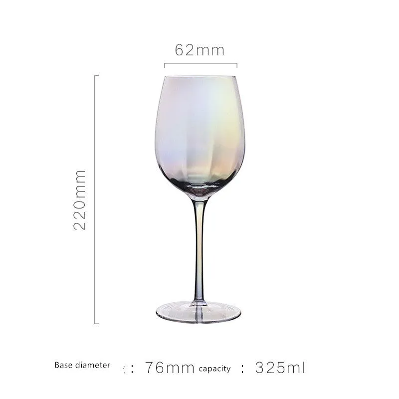 Colorful Champagne Glass Light Luxury Electroplating Crystal Glass Wine Glass