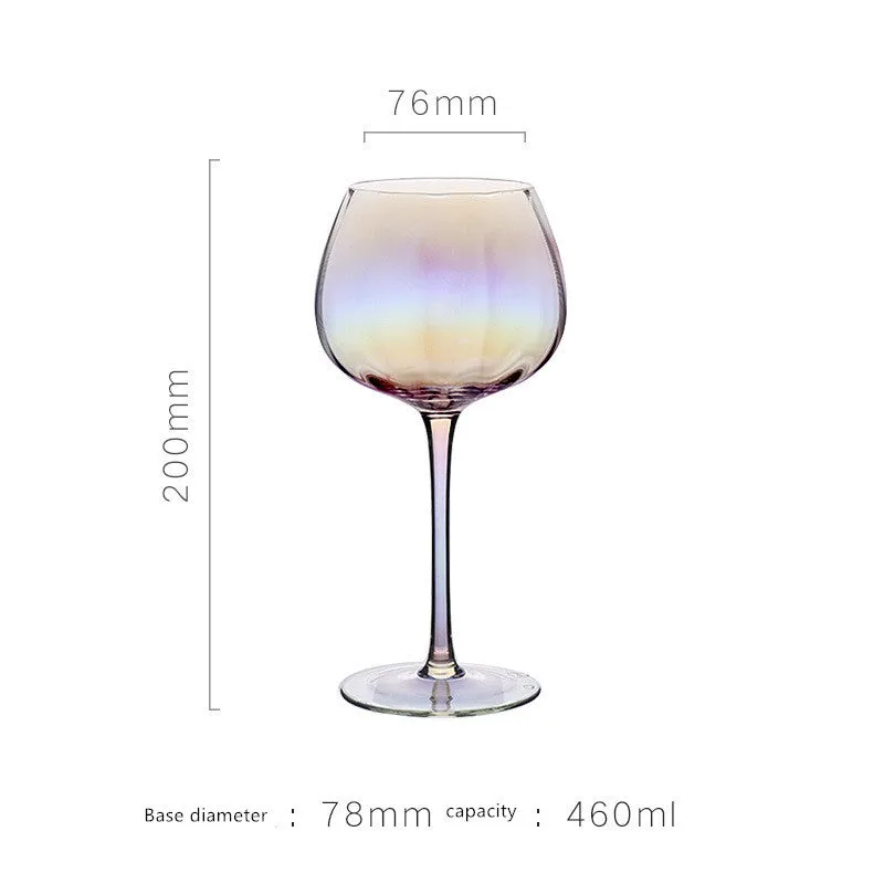 Colorful Champagne Glass Light Luxury Electroplating Crystal Glass Wine Glass