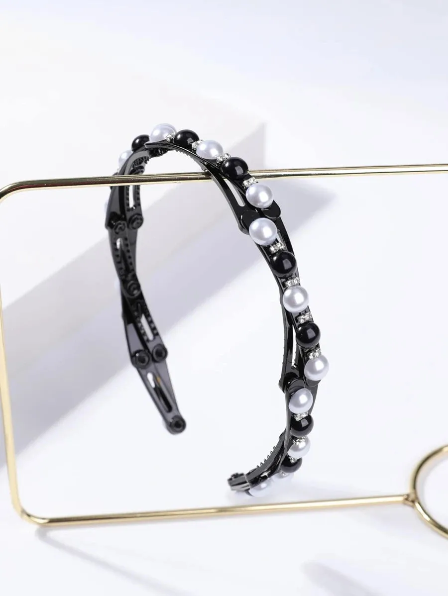 Faux Pearl Decor Headbands