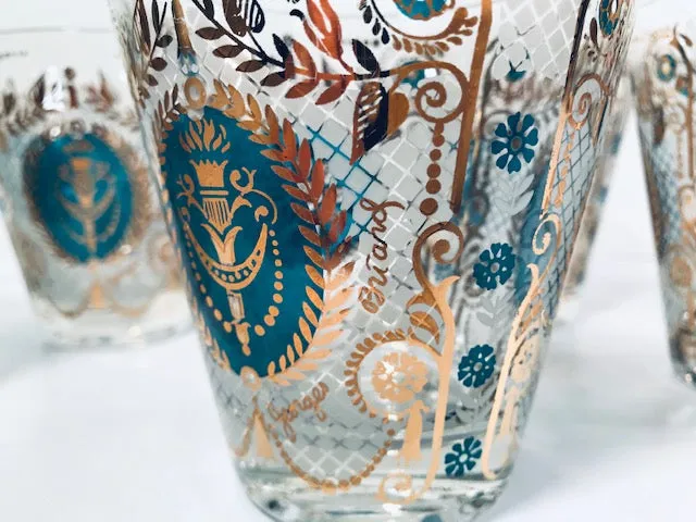 Georges Briard Signed Mid-Century Royal Double Old Fashion Glasses (Set of 6)