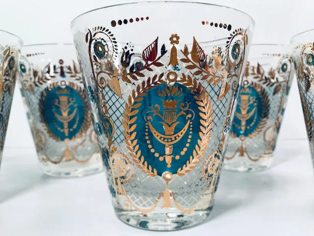 Georges Briard Signed Mid-Century Royal Double Old Fashion Glasses (Set of 6)