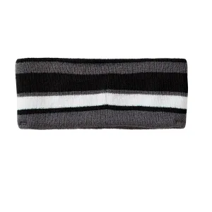 Holloway Black/White/Graphite Acrylic Rib Knit Comeback Headband