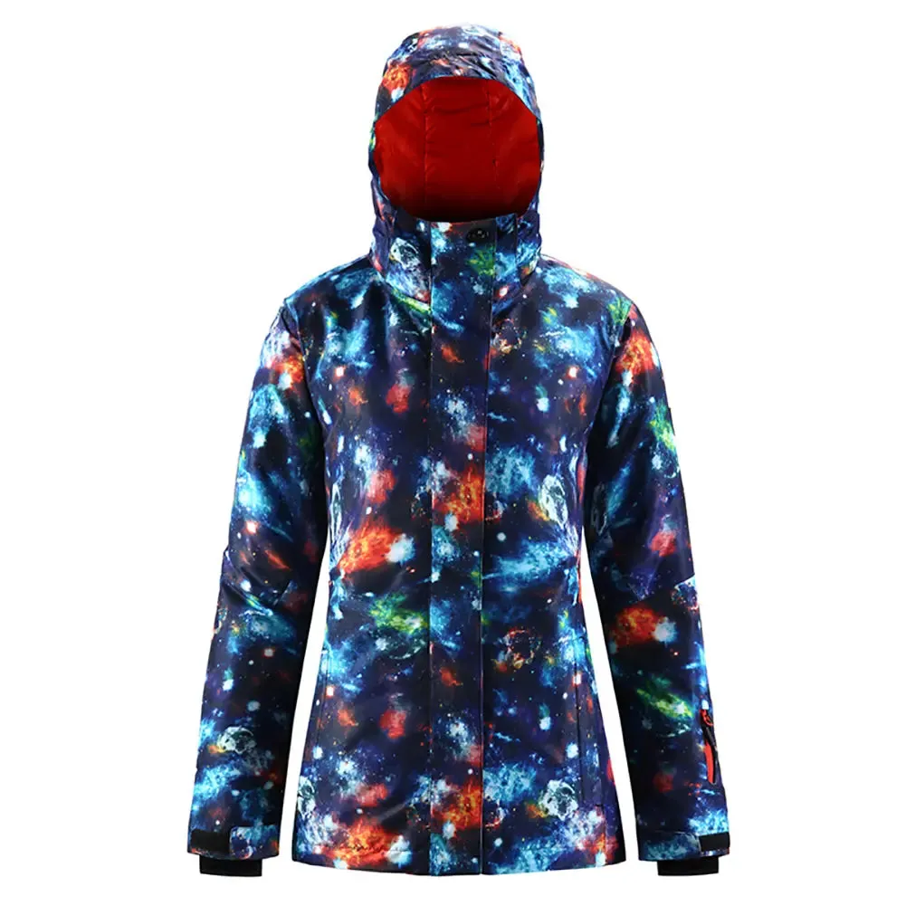 HOTIAN Women's 3D Neckline Dynamic Fashion Snowboard Ski Jacket