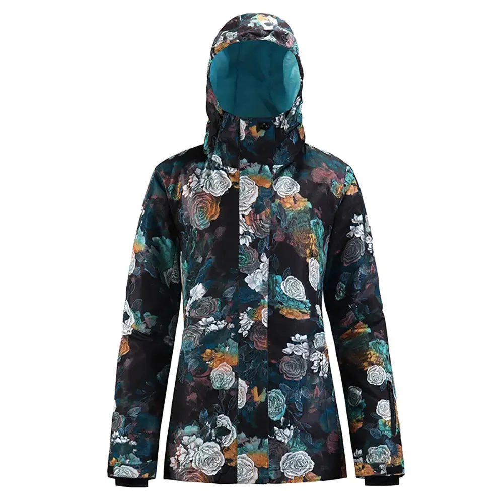 HOTIAN Women's 3D Neckline Dynamic Fashion Snowboard Ski Jacket