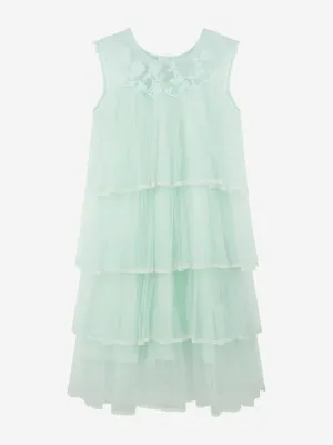 iAMe Girls Party Dress in in Green
