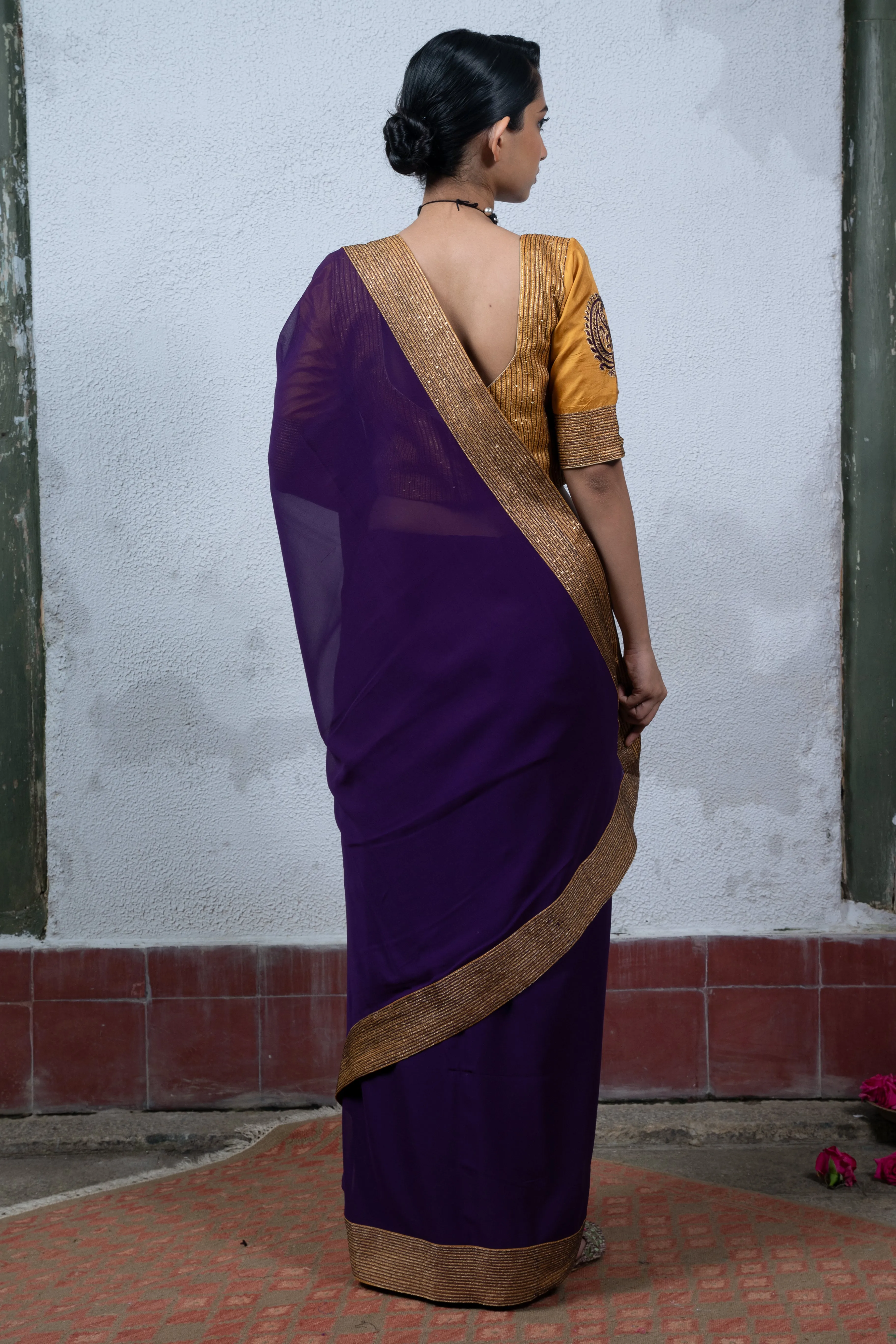 Jaji: Violet Saree