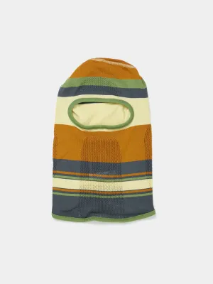 Knit Stripe Balaclava Face Mask (Mustard Yellow/Light Grey)