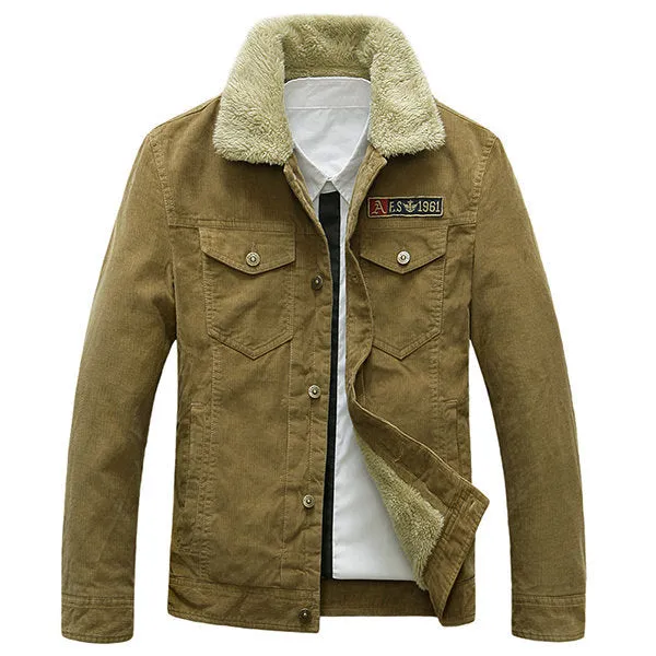 M-3XL Corduroy Thicken Sherpa Jackets