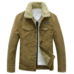 M-3XL Corduroy Thicken Sherpa Jackets