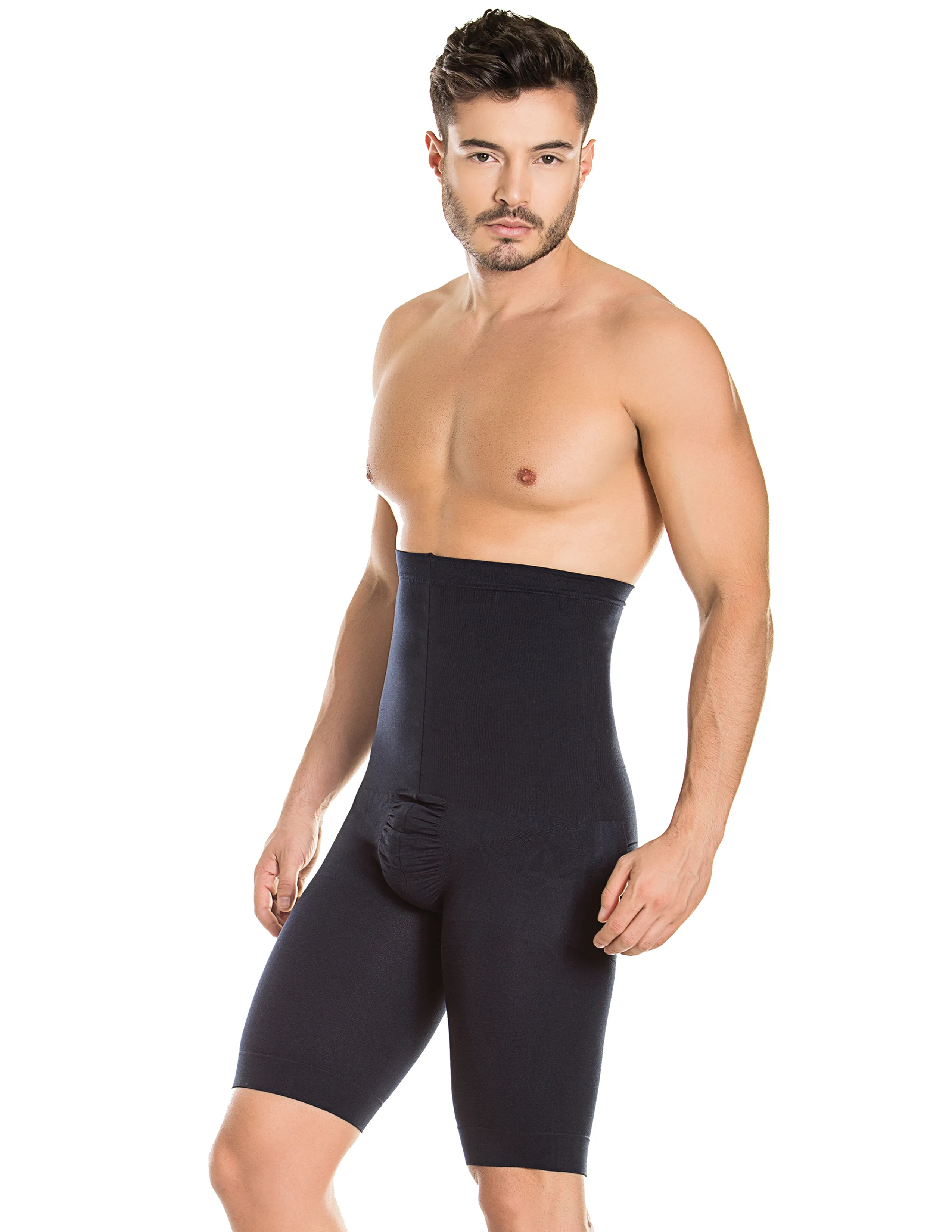 Men High Waist Compression Boxer Briefs