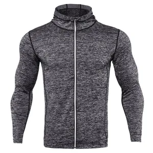 Mens Zip Up Fitness Tops