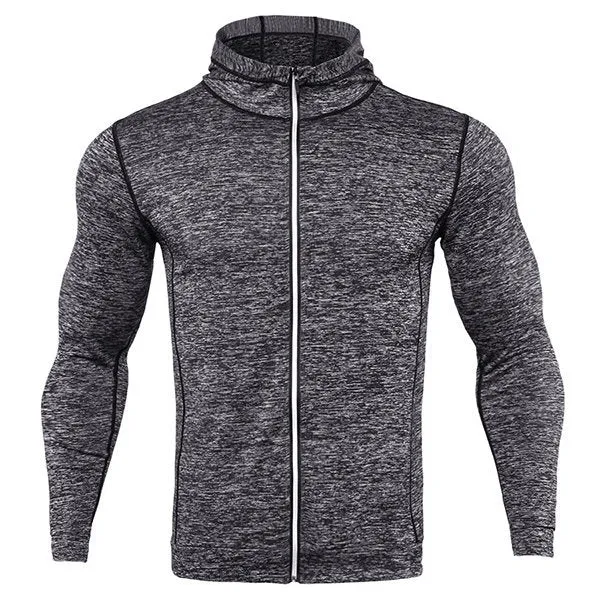 Mens Zip Up Fitness Tops