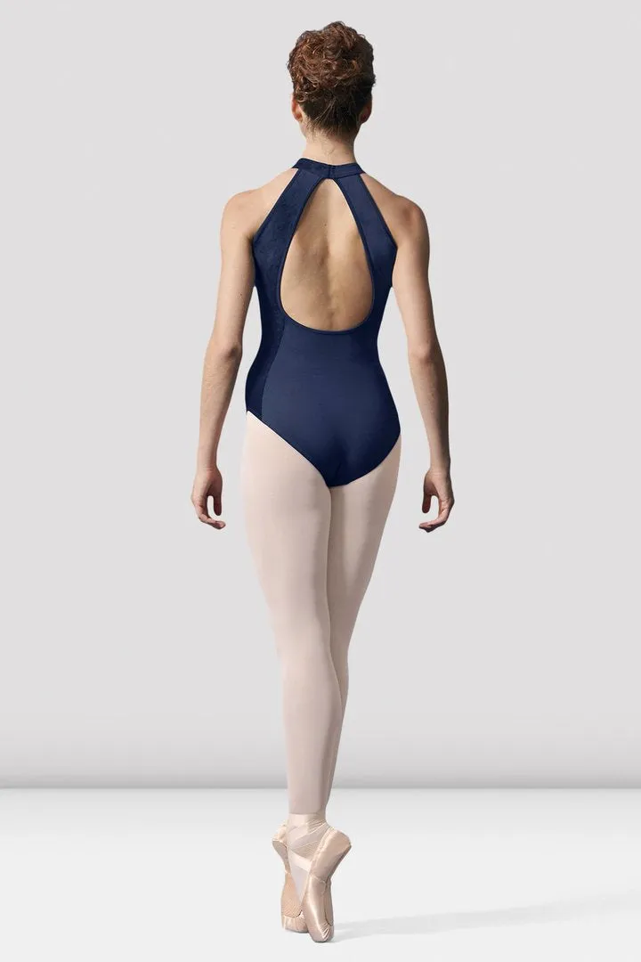 Mirella M3076TM Velvet Halter Neck Bodysuit