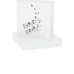 Music 7mm Sterling Silver Music Note Stud Earrings