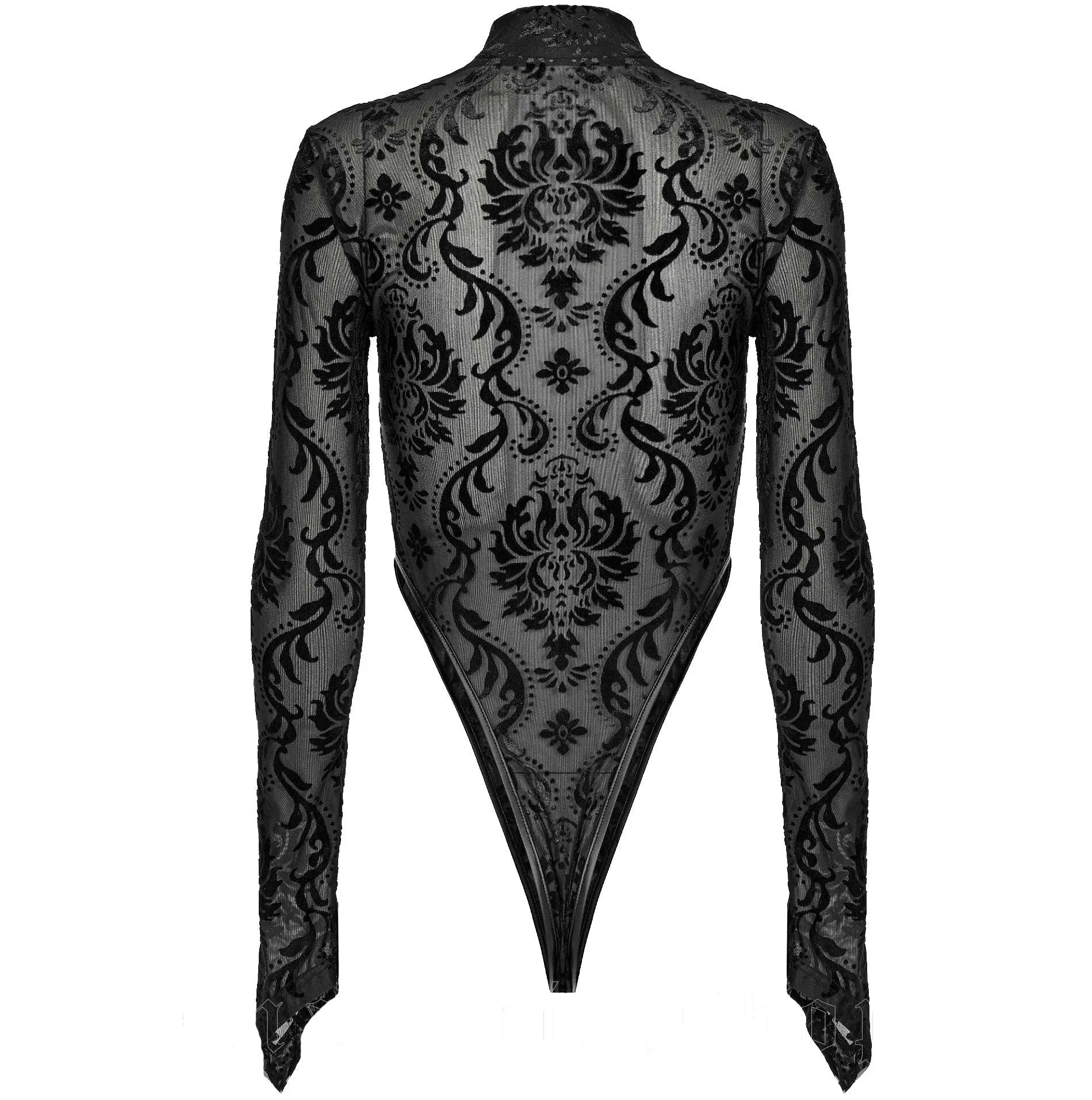 Punk Rave - Femme Fatal - Velvet Damask Pattern -  bodysuit