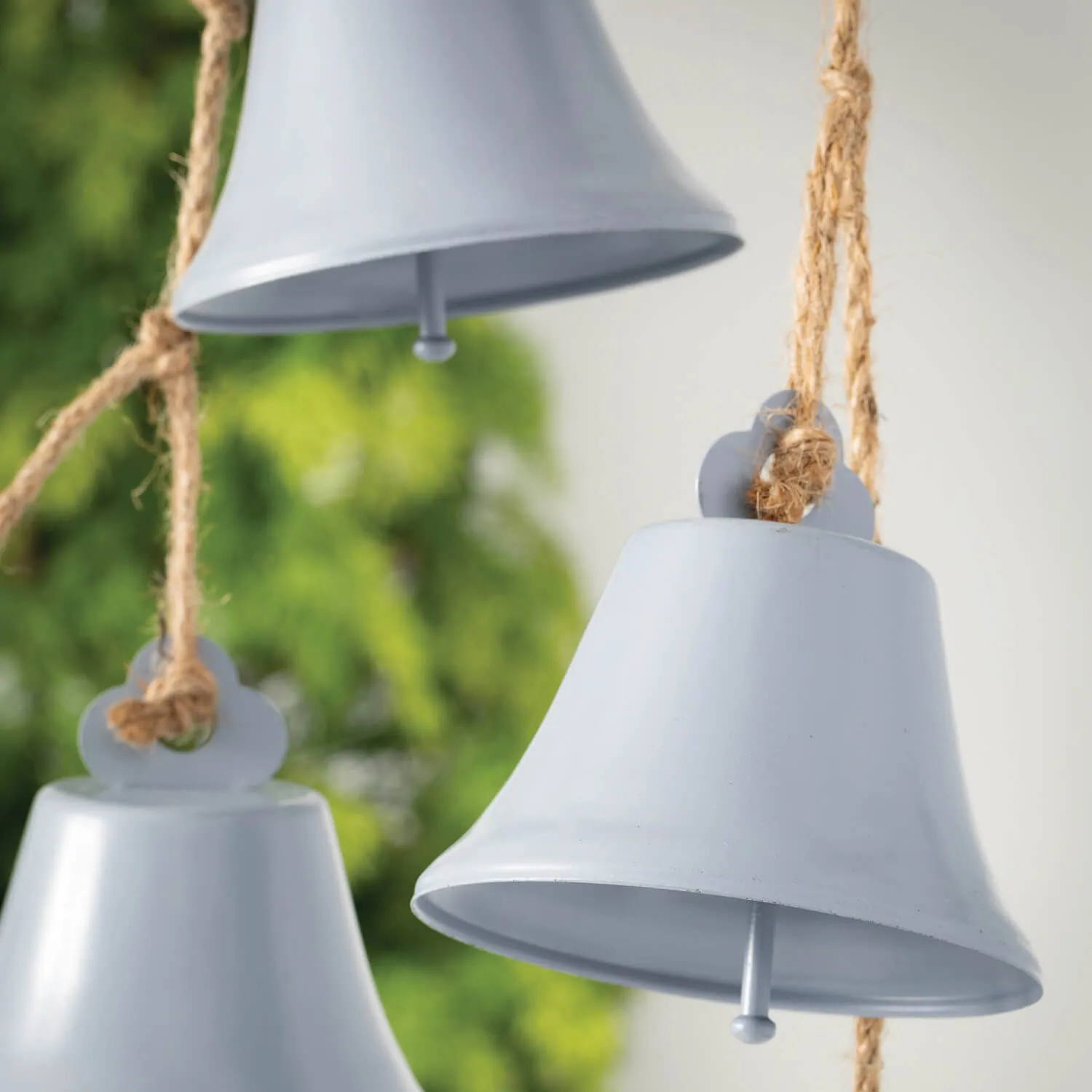Rope and Gray Metal Bell Garland