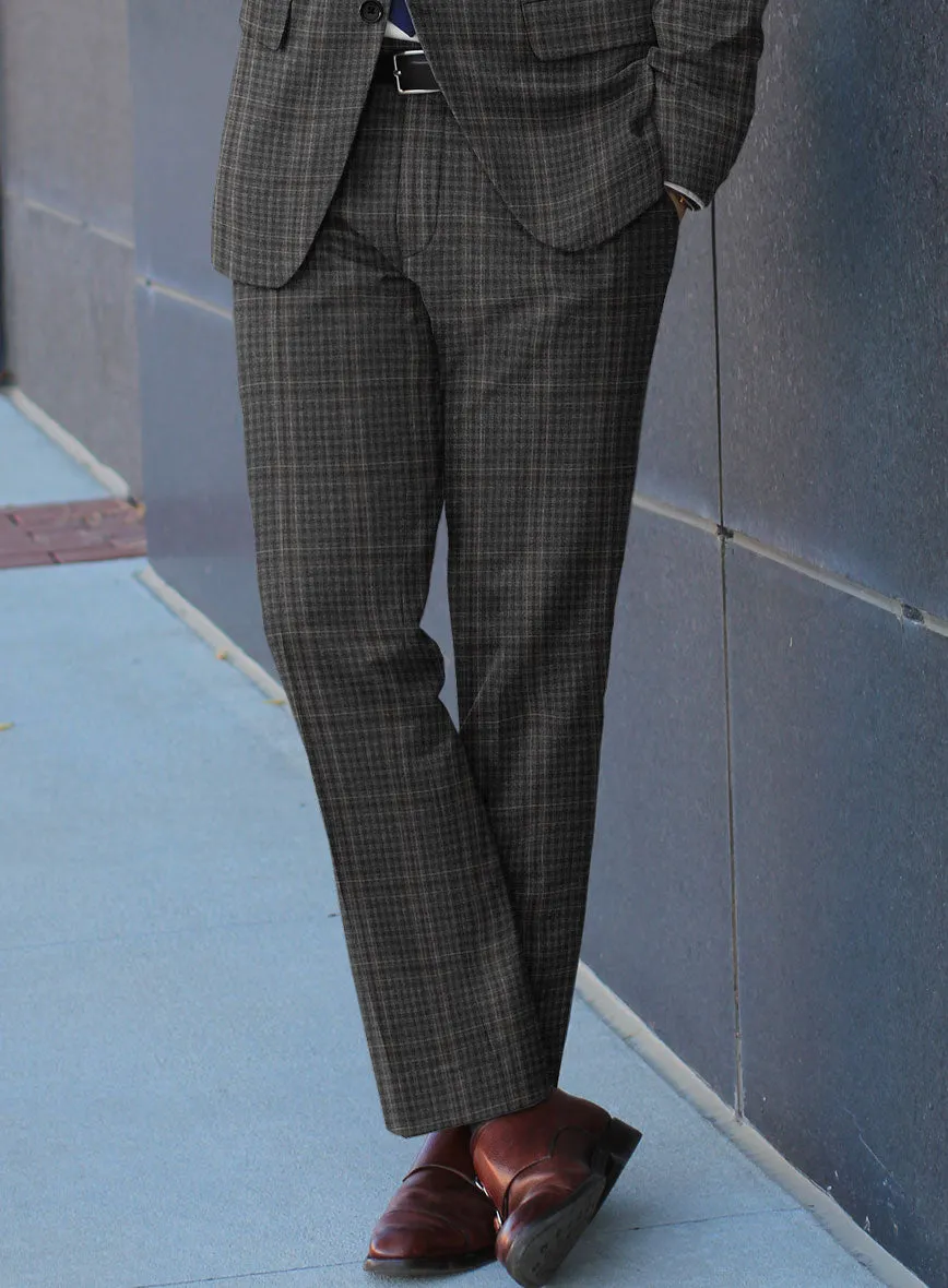 Scabal Azel Black Wool Pants