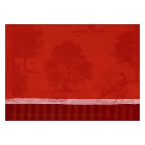 Souveraine Red Carmin Placemats by Le Jacquard Français