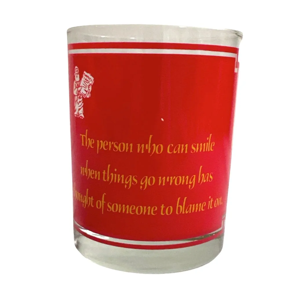 Vintage Novelty Advise Double Old Fashion Glasses (Set of 6)