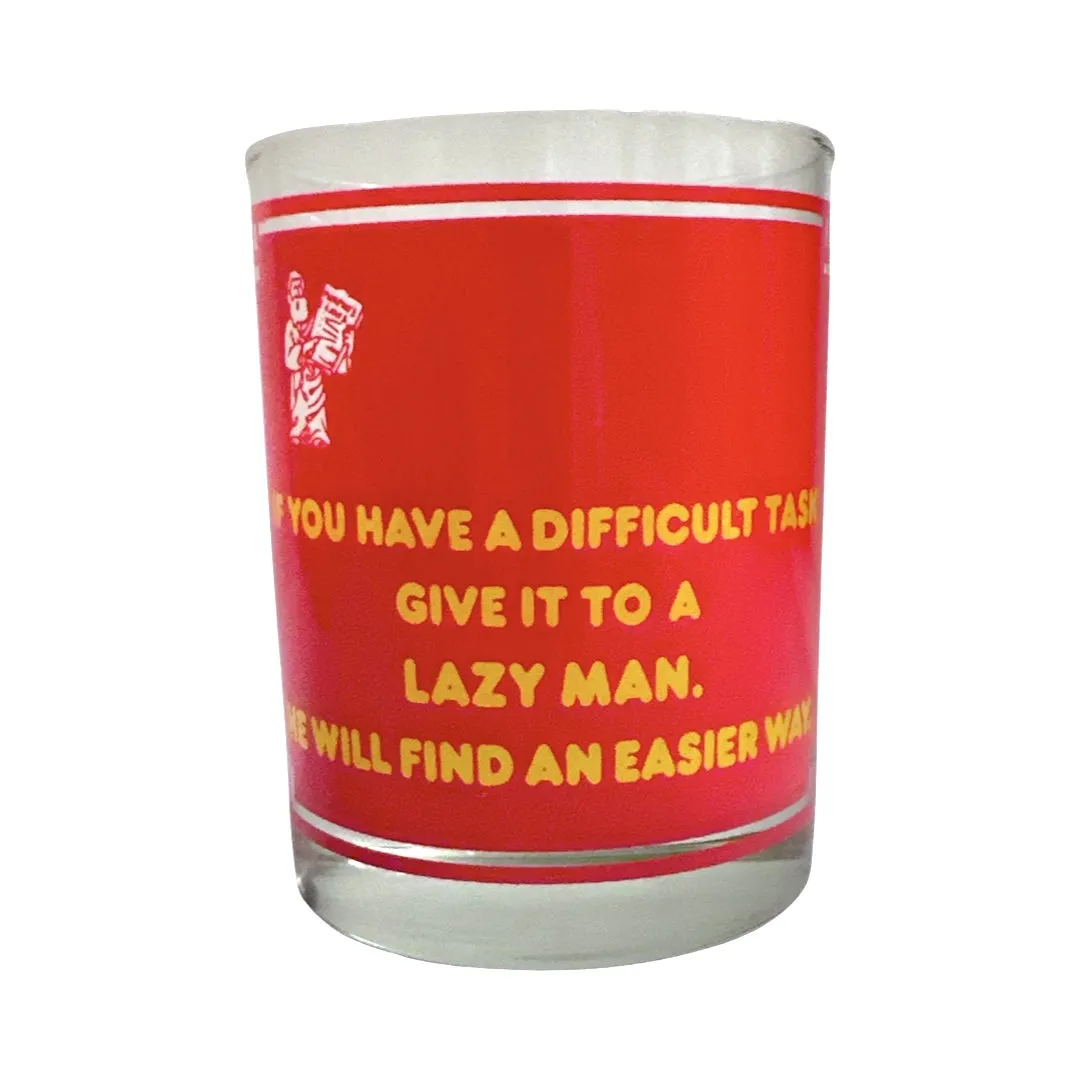 Vintage Novelty Advise Double Old Fashion Glasses (Set of 6)