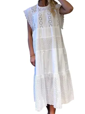 White midi dress